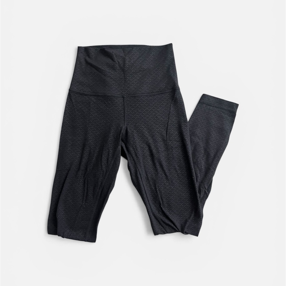 Lululemon Black Patterned High-Waisted Leggings